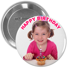 Broche Alfiler perosnalizable con fotografía Tamaño: 7.6 cm