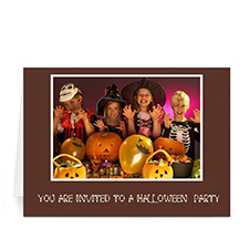 Tarjeta clásica de Halloween personalizada en color Coco