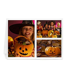 Tarjeta personalizada de felicitación con collage de 3 fotografías 