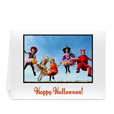 Tarjeta clásica de Halloween personalizada en color Blanco