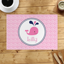 Alfombrillas de ballena rosa personalizadas
