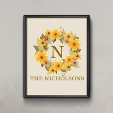 Impresión de un póster personalizado de la Guirnalda Natural, pequeño 21,59 cm x 27,94 cm