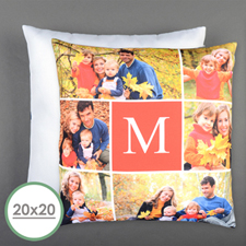 Seis Collage Personalizado Foto Grande Cubierta del cojín de la almohada 50.80 cm x 50.80 cm (Sin inserción) 