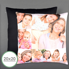 Almohada personalizada con seis fotos de collage Almohada de 50,80 cm (sin inserción)
