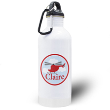 Botella de agua personalizada para niños con Helicóptero