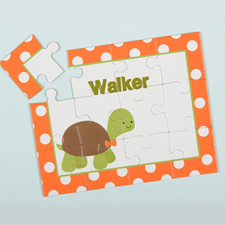 Rompecabezas personalizado para niños con motivo de tortugas como puntitos