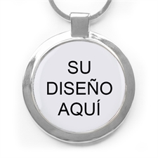 Llavero de metal redondo a todo color personalizado (grande)