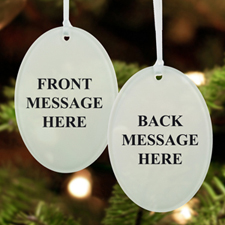Custom Message Acrylic Ornament Oval Shape