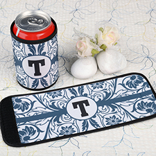 Floral Marino Personalizado envoltura de lata o botella