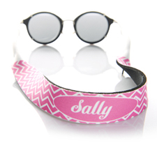 Rosado caliente símbolos correa de gafas de sol monogramada