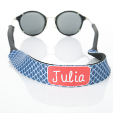 Correa de gafas de sol monogramada de círculo entrelazado de la Marina