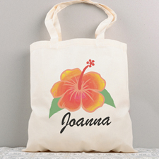 Bolsa de algodón de verano personalizada con flores tropicales