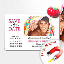 Nevera personalizada 10.16 cm x15.24 cm Calendario Grande Guardar la fecha Foto Imán, Amor