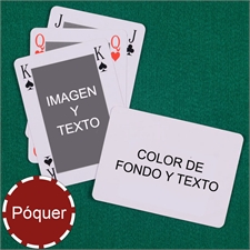 Naipes de motivo Mi propio tamaño póker clásico estilo Bridge Naipes personalizados con mensaje y Naipes personalizados de los 2 lados y paisaje atras
