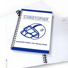 Personalized Baseball Notebook