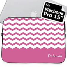 Nombre personalizado Chevron Lavanda Manga Macbook Pro 15 (2015)