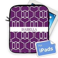 Nombre personalizado Manga de Ipad de espaldera púrpura