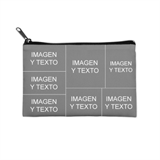 Bolsa cosmética personalizada con Collage de 7 fotografías 15.2x22.8 (imagen diferente de 2 lados)