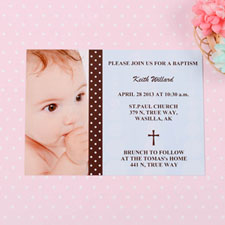Tarjeta personalizada de bautizo diseño