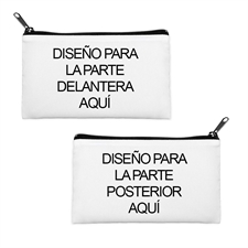 Bolsa cosmética pequeña (10.1x17.7) con impresión personalizada y cremallera negra(imagen diferente)