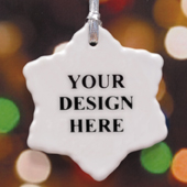 Personalized Custom Ceramic Snowflake Ornament