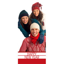 Separador personalizable con fotografía con diseño navideño y de año nuevo