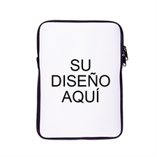 Mini funda de Ipad con impresión personalizada, cremallera negra