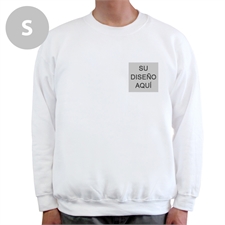  Personalizado Imprima su logotipo blanco Sudadera, S