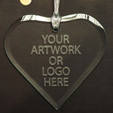 Adornos en vidrio 100% personalizables, con forma de corazón