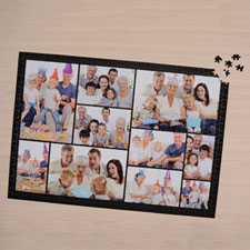Rompecabezas negro con colage de 10 y con 1000 piezas 50.17 cm x 71.12 cm Rompecabezas personalizado 