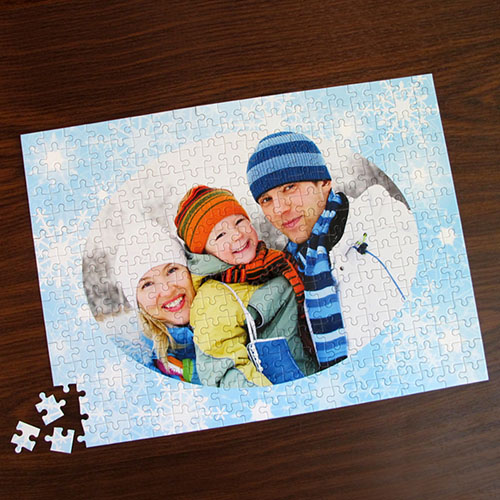Rompecabezas personalizado con copos de nieve 30.48 cm x 41.91 cm
