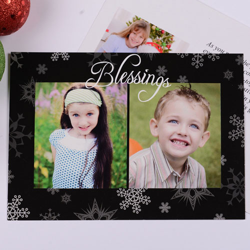 Tarjeta personalizada con collage de 2 fotografías diseño 