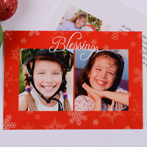 Tarjeta personalizada con collage de 2 fotografías diseño 