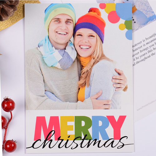 Tarjeta personalizada de Navidad diseño 