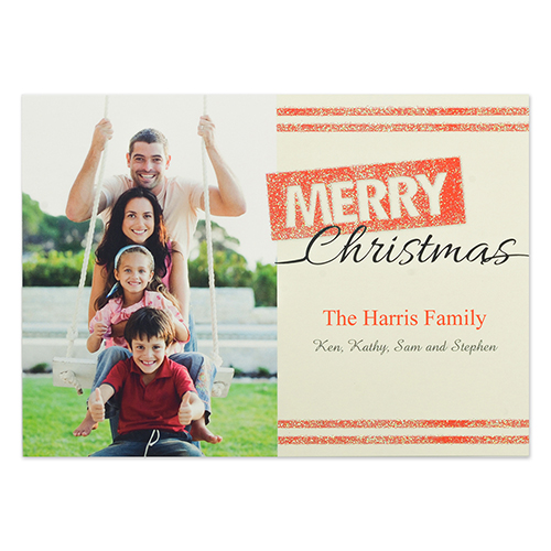Tarjeta personalizada de Navidad diseño 