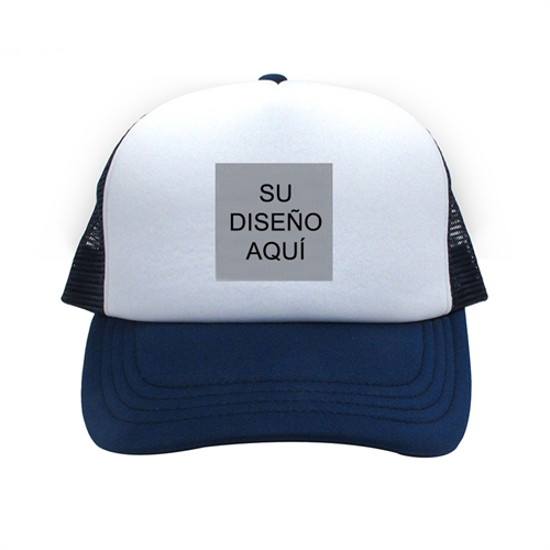 Gorra con impresión personalizada imagen, azul marino