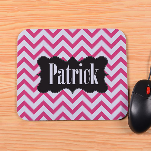 Personalized Carol Chevron Mouse Pad