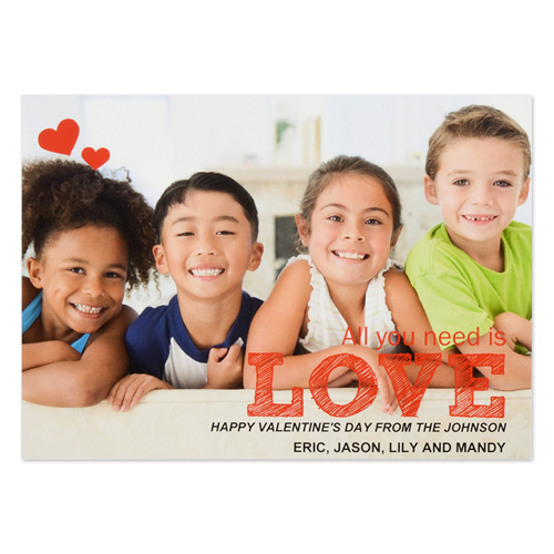 Tarjeta personalizada de San Valentín con fotografía