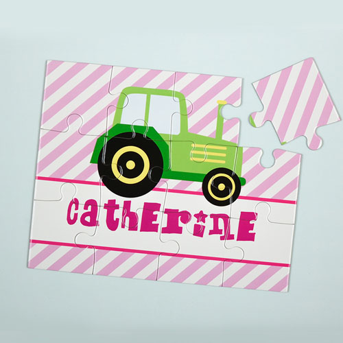 Camión de color limón,  Rompecabezas personalizado para niños 