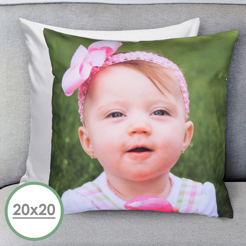 50.80 cm x 50.80 cm Galería de fotos Almohada personalizada (Respaldo blanco) Cojín (sin inserción) 