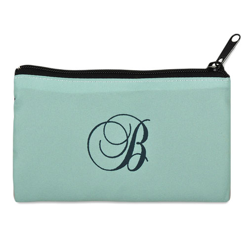 Bolsa cosmética personalizada con inicial 10.1x17.7