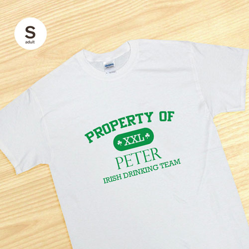  Personalizado Equipo de Bebidas Irlandesas, camiseta blanca