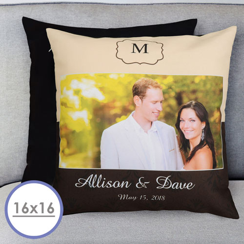 Funda de almohada personalizada para el día de la boda 40,64 cm x 40,64 cm (sin relleno) 