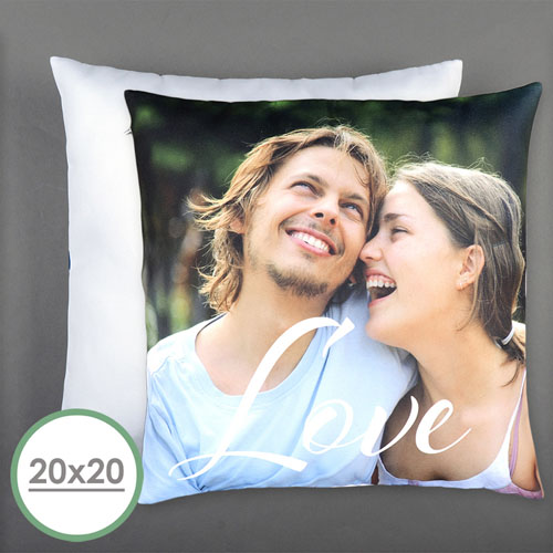 Guión Amor Personalizado Foto Cojín de 40.64 cm Cojín (Sin Insertar) 