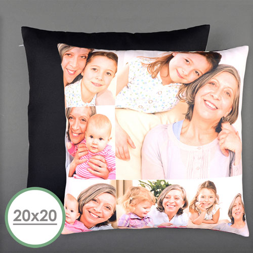 Almohada personalizada con seis fotos de collage Almohada de 50,80 cm (sin inserción) 