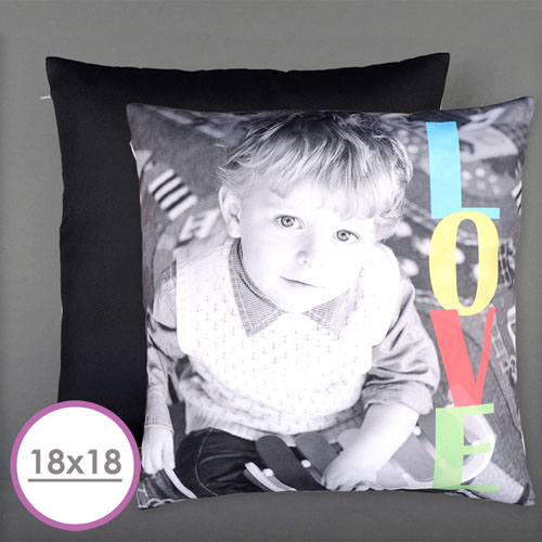 Amor Foto Personalizada Cojín Grande 45.72 cm x 45.72 cm (Sin Insertar) 