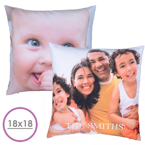 45.72 cm x 45.72 cm Galería de Fotos Almohada Personalizada ((Frente y Espalda) Cojín (Sin Insertar) 