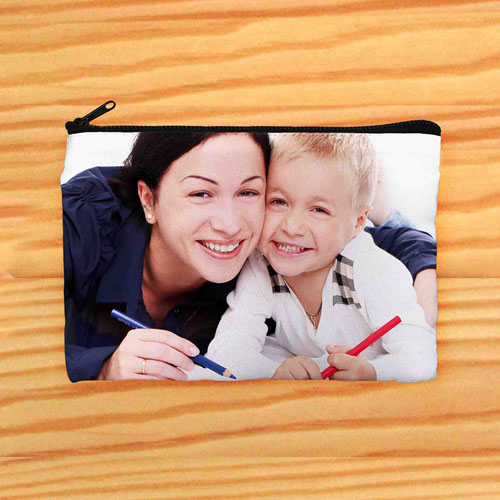 Bolsa cosmética con fotografía personalizada misma fotografía por cada lado