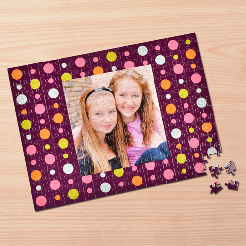 Personalizado lunares coloridos 30.48 cm x 41.91 cm  rompecabezas 