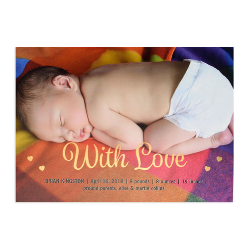 Tarjeta personalizada de anuncio de nacimiento diseño 